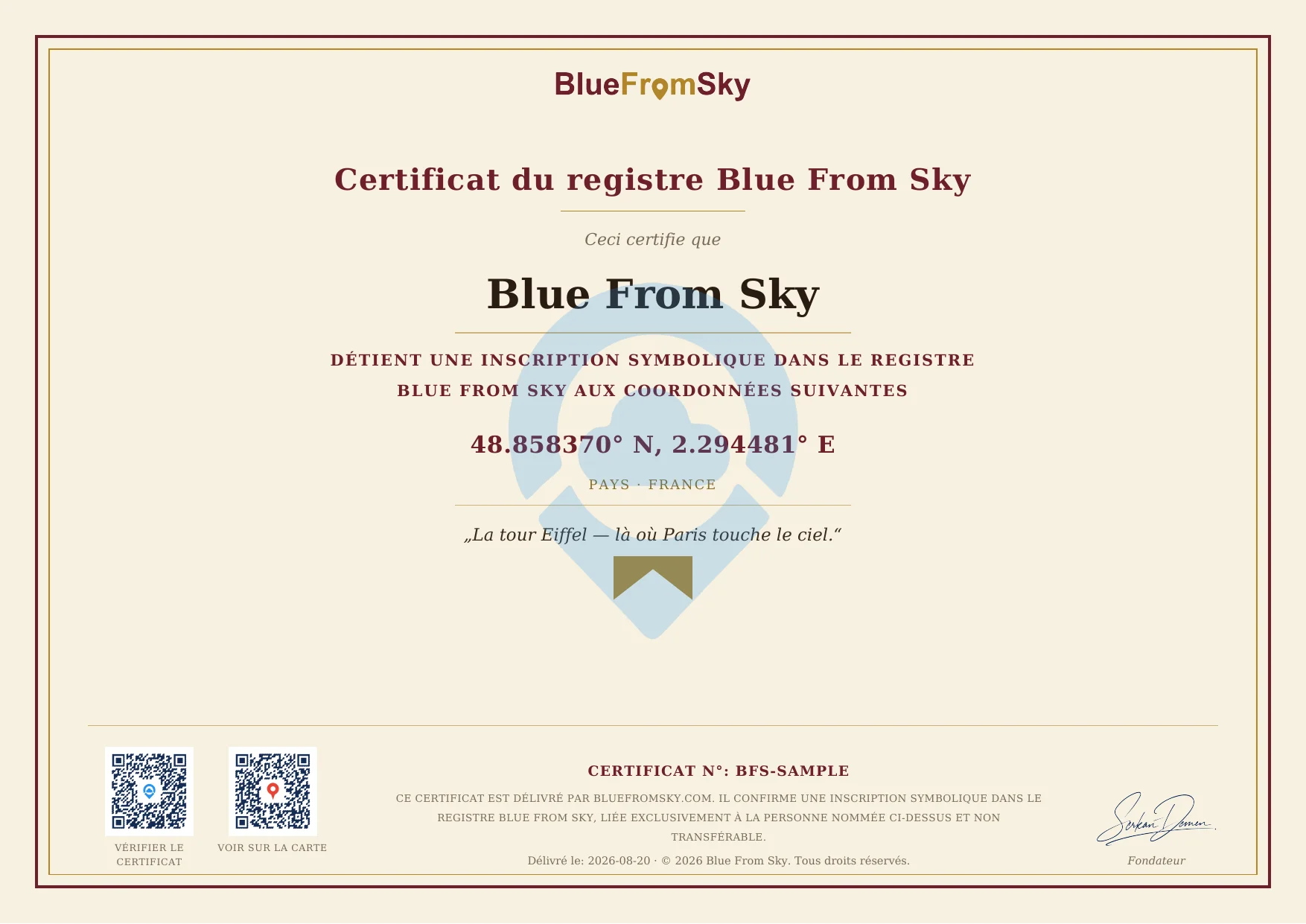 Acte Officiel