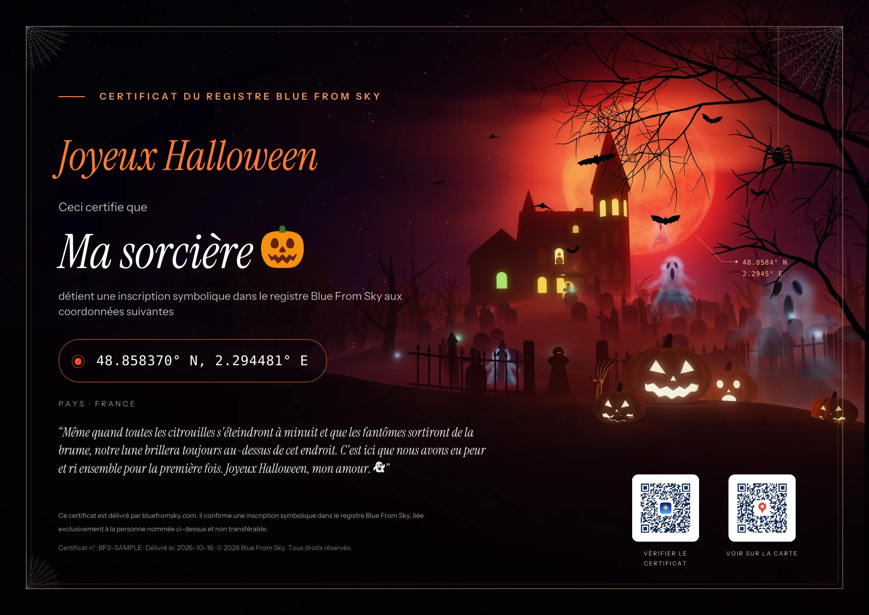 Lune de sang d'Halloween