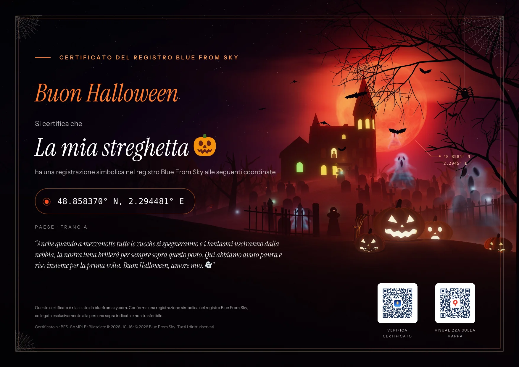 Luna di sangue di Halloween